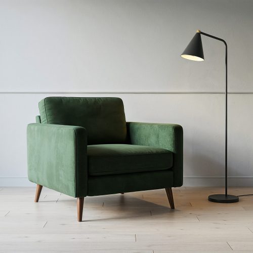 green-armchair-lamp-modern-interior
